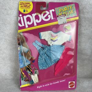NIP VTG 1990 Barbie Skipper Party 'N Play Fashions 9028‎ Mattel Outfit w/shoes